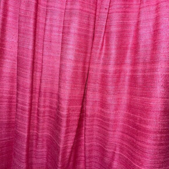 Jaxsport Vintage Womens A Line Midi Skirt Size 12 Pink Pleated Lined Pure Silk - Picture 13 of 13